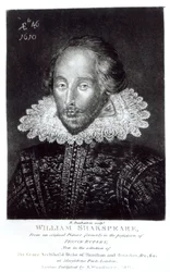 Portrait of William Shakespeare engraved by Robert Dunkarton